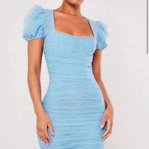 blue missguided dress
